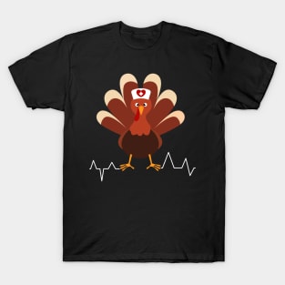 Thanksgiving Scrub Turkey Nurse Funny Nursing Gift T-Shirt